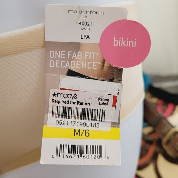 Maidenform Sz 6 Med One Fab Fit Decadence Bikini Panty 40021 Sheer Disc VHTF - Picture 4 of 7